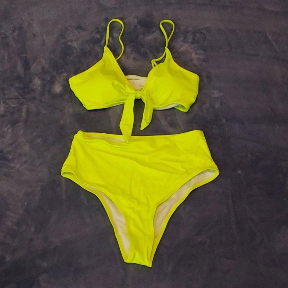 Yellow Bikini Two piece swim suit, m